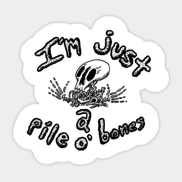 Pile 'O Bones Sticker by finnduffstuff